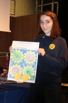 Cecilia who has won our 140th Birthday Textiles Competition